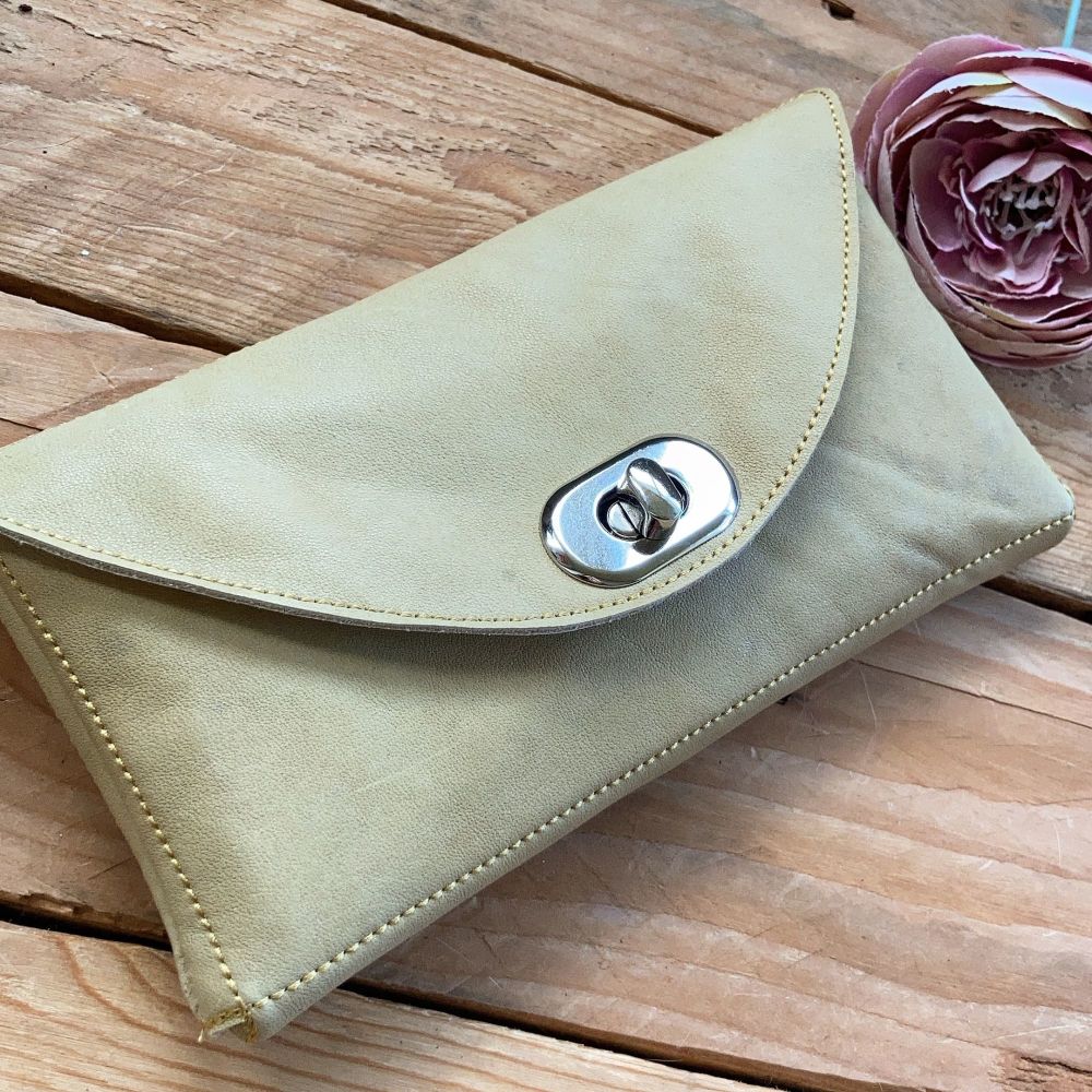 Beige reclaimed leather Chloe Clutch bag