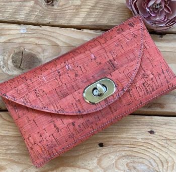 Burnt orange cork Chloe Clutch bag