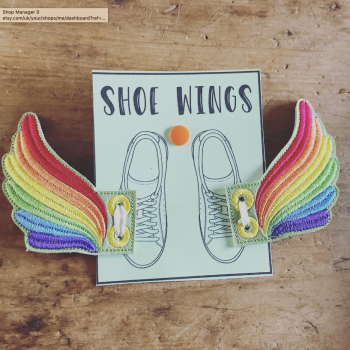 Rainbow  shoe wings