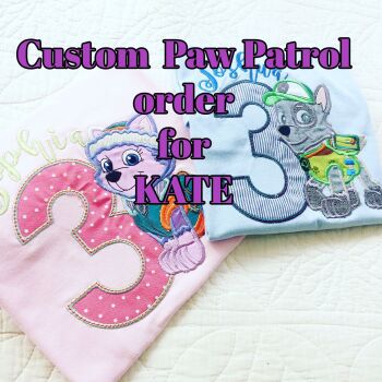 Personalised  children's T shirt  for KATE