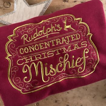Rudolphs concentrated Christmas mischief Christmas jumper