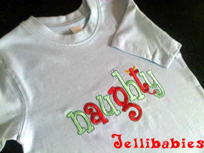 "Naughty" Childrens christmas T shirt