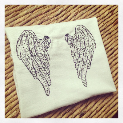 Adult angel wing t shirt