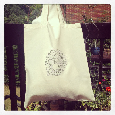 Embroidered Tote bag Hamlet monologue