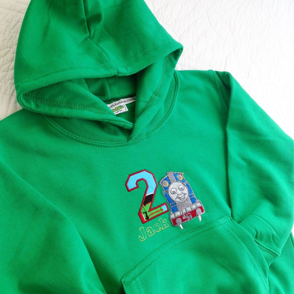 Thomas the tank engine children's personalised hoodie