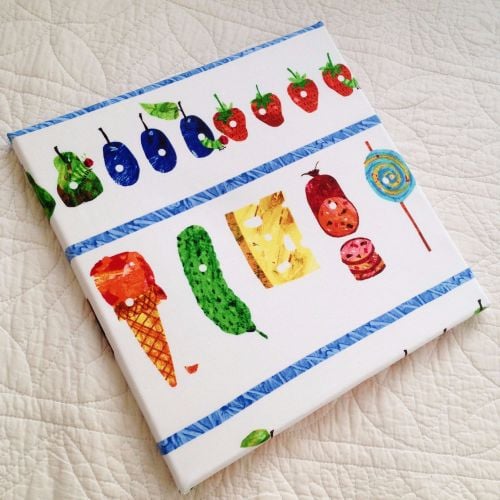The very hungry caterpillar children's canvas picture