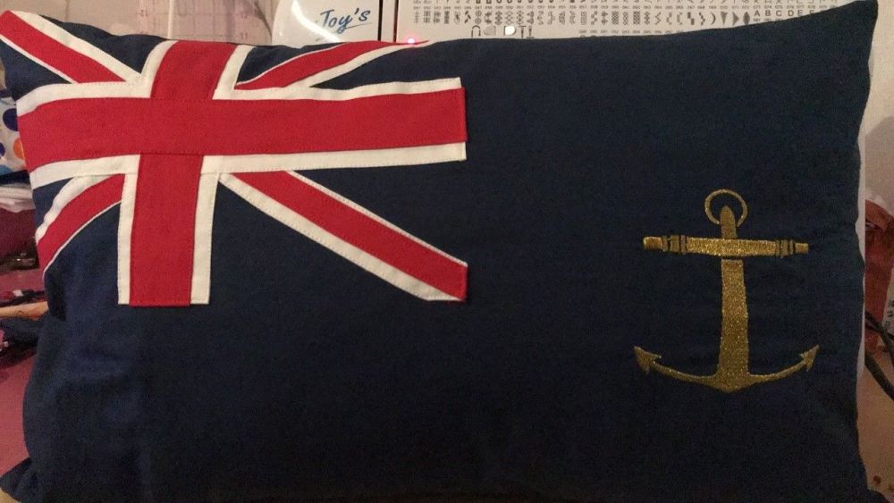 cushion royal fleet auxiliary blue ensign