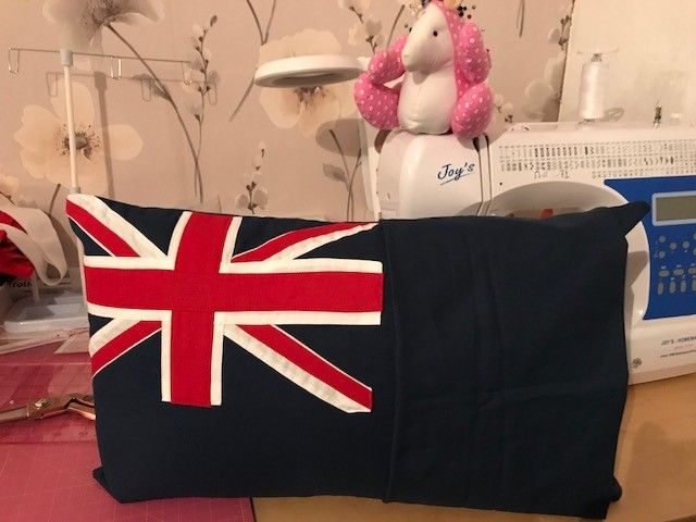 cushion blue ensign