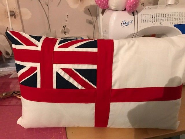 cushion royal navy white ensign