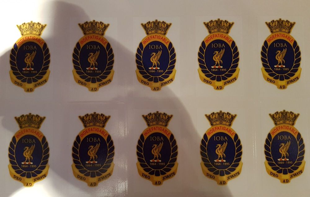 Badge Indefatigable Old Boys Association self adhesive per 10 collected fro