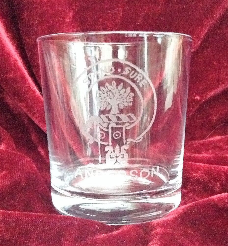 C. Other badges on discontinued mixer glass Anderson family clan