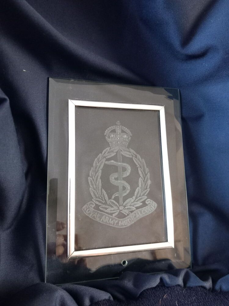 D. Other badges on discontinued glass plaque Royal Army Medical Corps