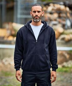 Badged Indefatigable hooded jacket reference RX351 full zip BLACK