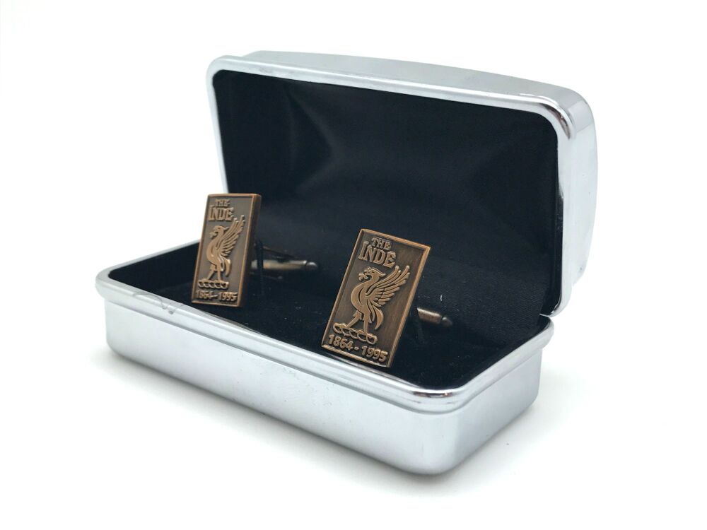 Cufflinks Indefatigable old boys association antique bronze POSTED NATIONAL
