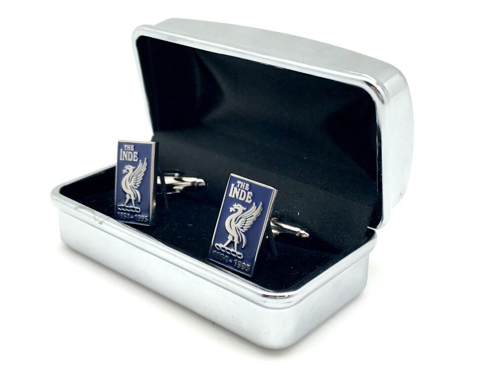 Cufflinks Indefatigable old boys association soft blue POSTED NATIONALLY UK