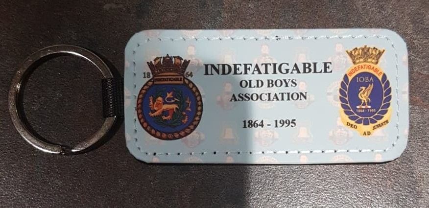 Key Ring Indefatigable 1864 & IOBA leather COLLECTED FROM REUNION