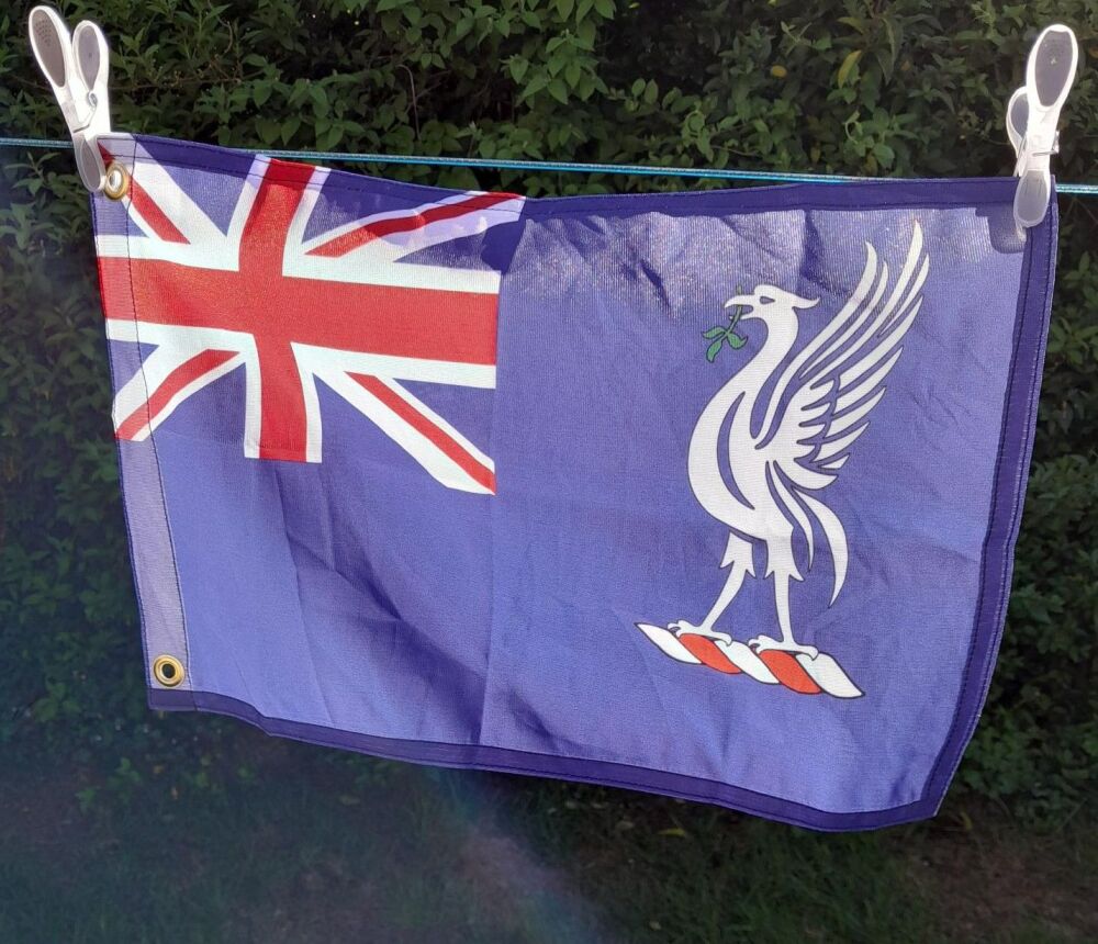 Training ship Indefatigable blue ensign 1 1/2 ft x 1ft COLLECTED FROM REUNI