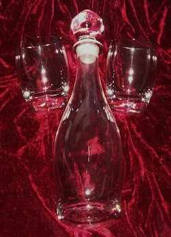 DARTINGTON CRYSTAL DECANTER AND TUMBLERS