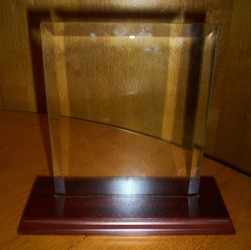BLANK PLAQUE WOODEN BASE
