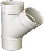 White 110mm Solvent 135 Branch Double Socket