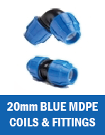 7A 20mm Blue MDPE Coils & Fittings