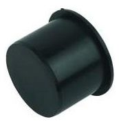 Black 32mm Push Fit Waste Socket Plug