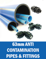 8C 63mm MDPE Anti Contamination Pipe & Fittings
