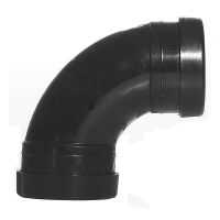 Aquaflow Black 110mm Push Fit 92 Degree Double Socket Bend