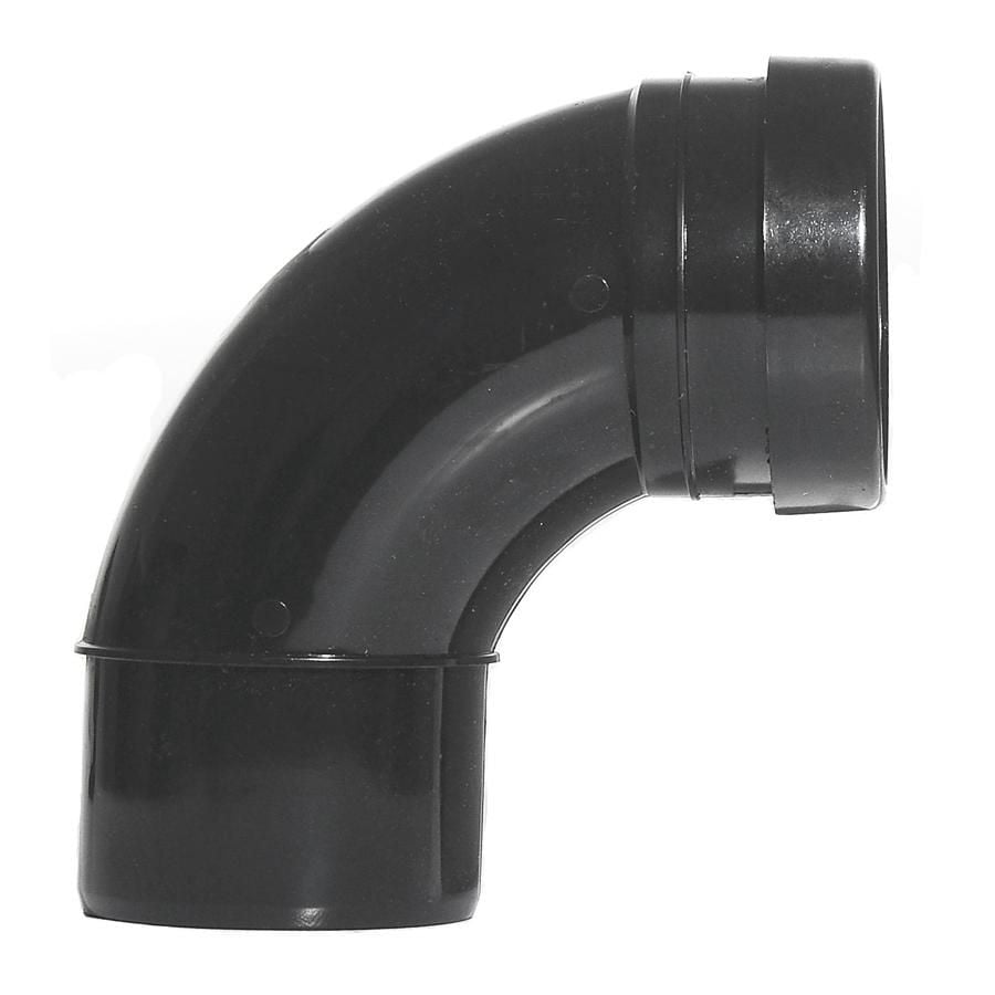Aquaflow Black 110mm Push Fit 92 Degree Single Socket / Spigot Bend