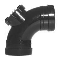 Aquaflow Black 110mm Push Fit Access Door Bend