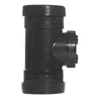 Black 110mm Push Fit Access Pipe Coupling