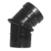 Aquaflow Black 110mm Push Fit Adjustable bend 0 - 45