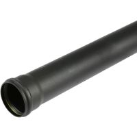 Aquaflow Black 110mm Push Fit Single Socket 3m Pipe