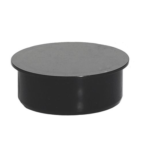 Black 110mm Push Fit Socket Plug