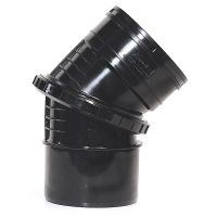 Aquaflow Black 110mm Solvent 0-45 Adjustable Bend 