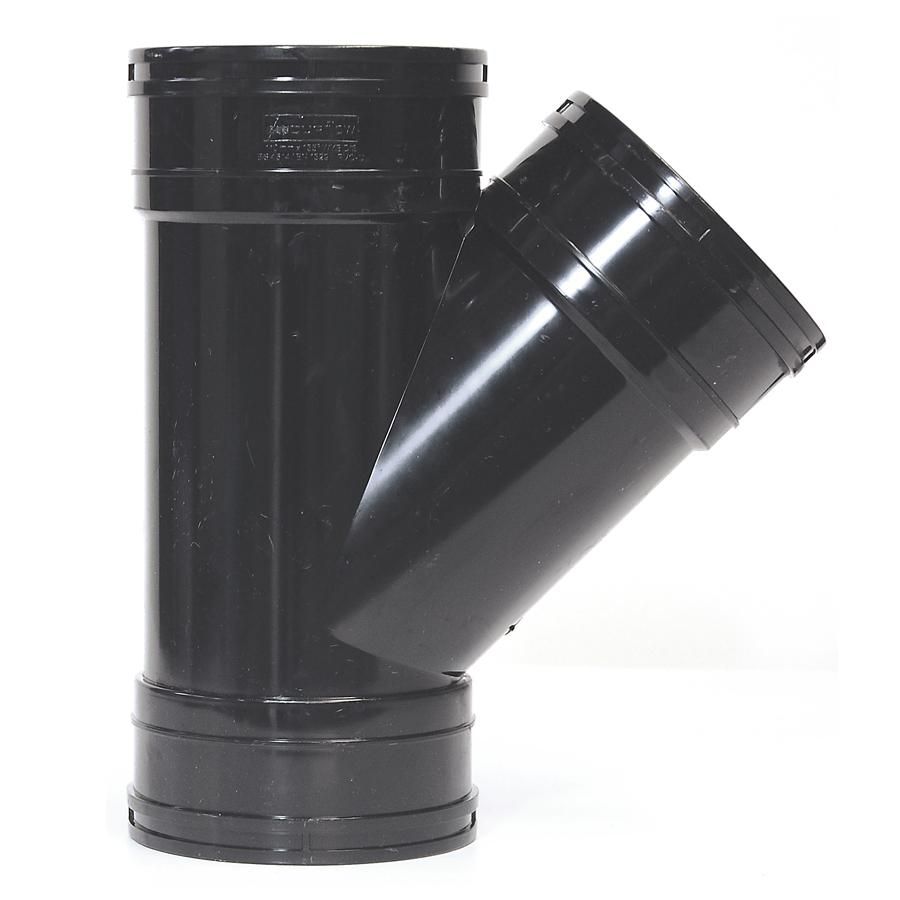 Aquaflow Black 110mm Solvent 45 Branch Triple Socket 