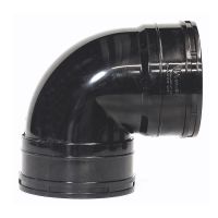 Aquaflow Black 110mm Solvent Knuckle Bend Double Socket 
