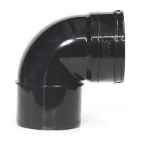 Black 110mm Solvent Knuckle Bend Single Socket 