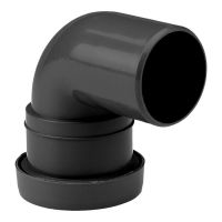 Aquaflow Black 32mm Push Fit 92 Spigot Bend Waste
