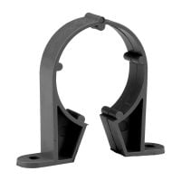 Black 40mm Push Fit Pipe Support Bracket Waste