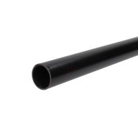 Black 40mm x 3m Single Socket Waste Pipe