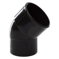 Aquaflow Black 32mm Solvent Spigot Bend 45 Waste