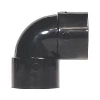 Aquaflow Black 32mm Solvent 90 Knuckle Bend Waste