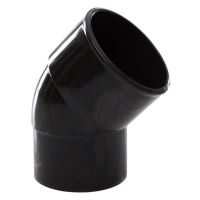 Aquaflow Black 40mm Solvent Spigot Bend 45 Waste
