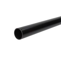 Aquaflow Black 50mm Solvent 3m Plain End Waste Pipe