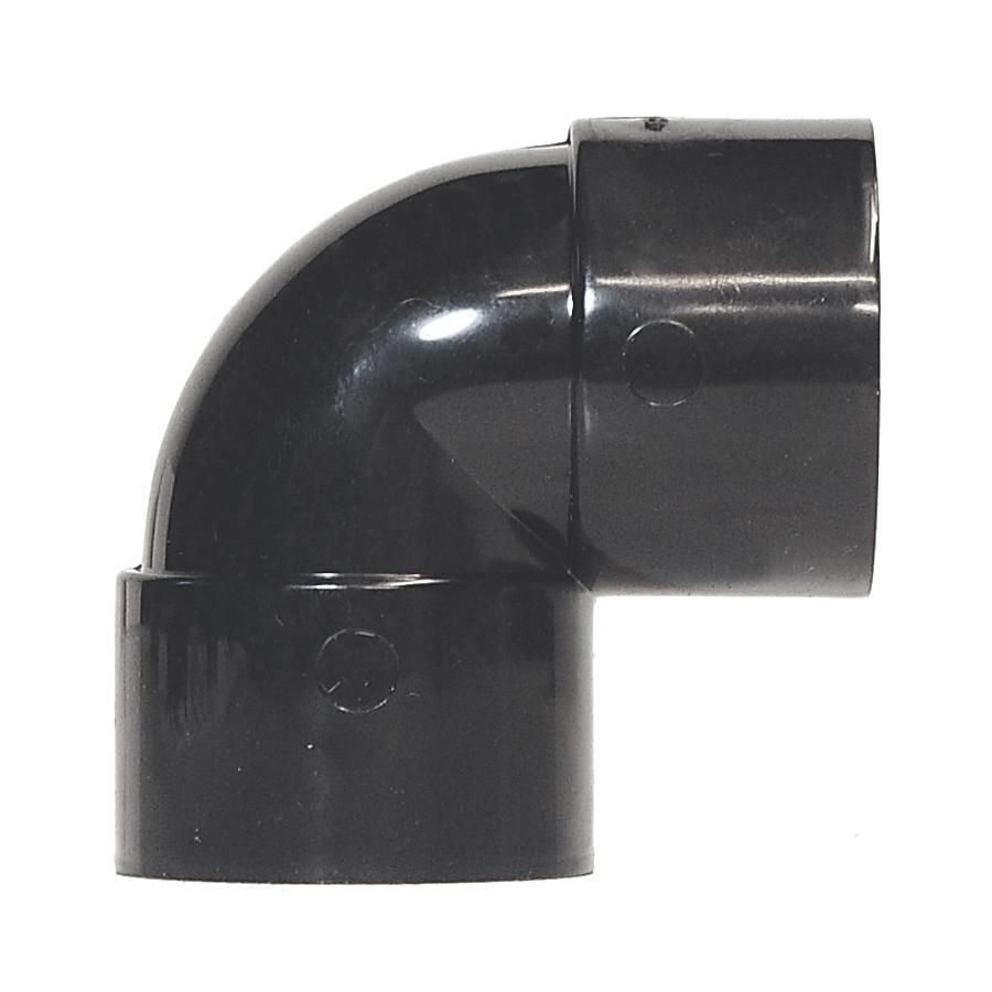 Aquaflow Black 50mm Solvent 90 Knuckle Bend Waste