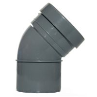 Aquaflow Grey 110mm Push Fit 135 Degree Single Socket/Spigot Bend
