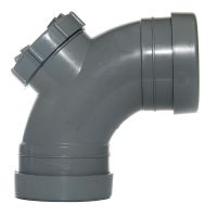 Aquaflow Grey 110mm Push Fit Access Door Bend