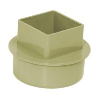 Olive Grey 110mm Solvent  to 65mm Square Rain/Soil Adaptor