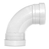 White 110mm Push Fit 92 Degree Double Socket Bend